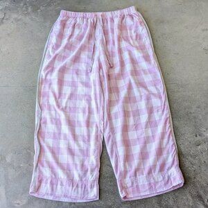 Intimately Free People Homebody Pants Purple Buffalo Plaid Flannel Pajama Pants